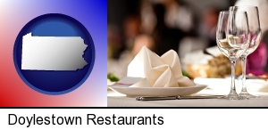 Doylestown, Pennsylvania - a restaurant table place setting
