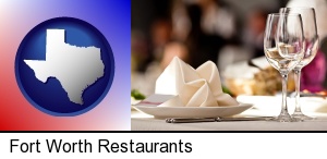 Fort Worth, Texas - a restaurant table place setting