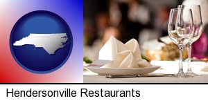 Hendersonville, North Carolina - a restaurant table place setting