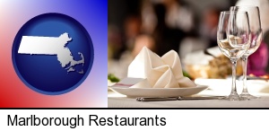 Marlborough, Massachusetts - a restaurant table place setting