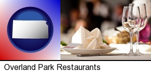 Overland Park, Kansas - a restaurant table place setting