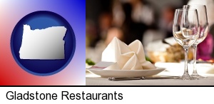 a restaurant table place setting in Gladstone, OR